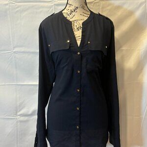 Charter Club Navy Blouse